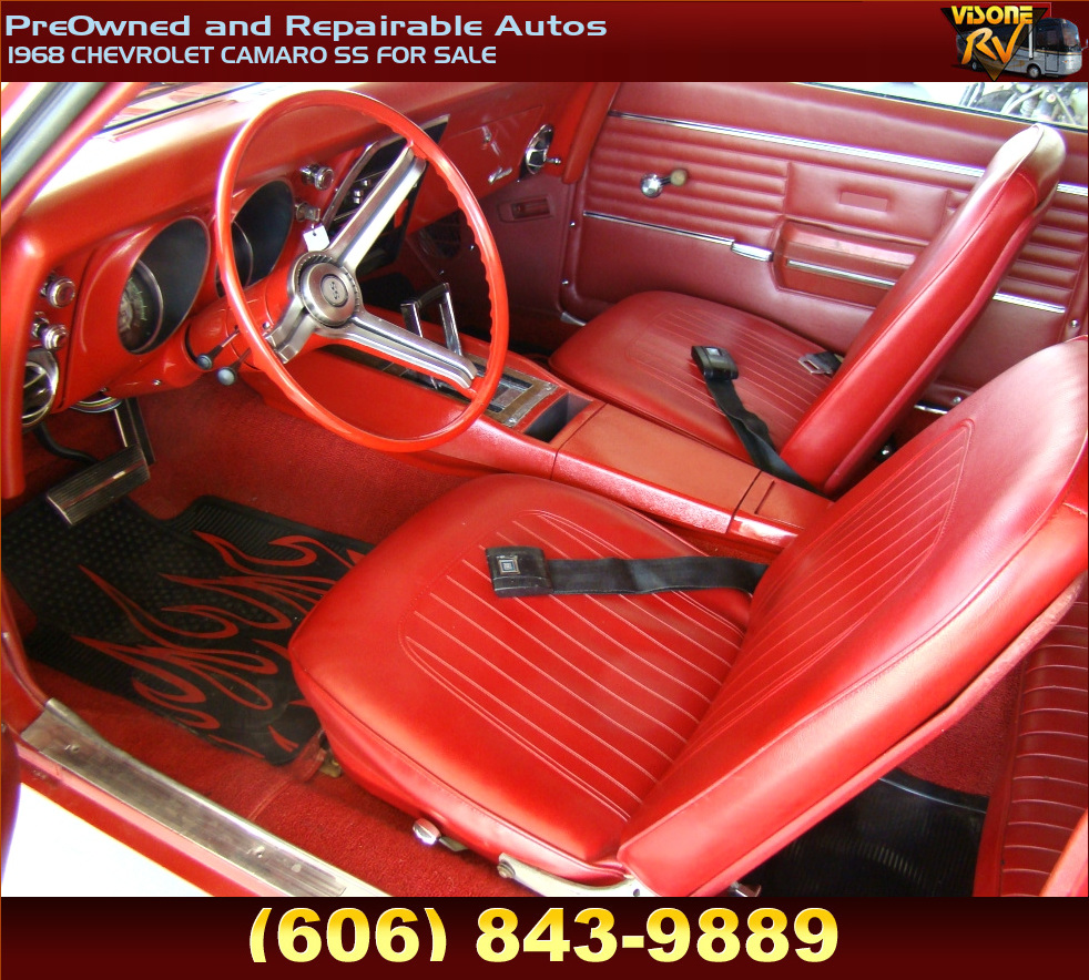 RV Parts 1968 CHEVROLET CAMARO SS FOR SALE PreOwned and Repairable