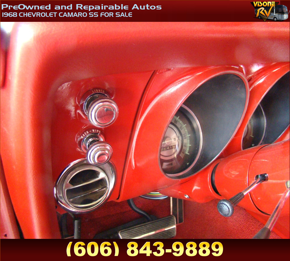 RV Parts 1968 CHEVROLET CAMARO SS FOR SALE PreOwned and Repairable