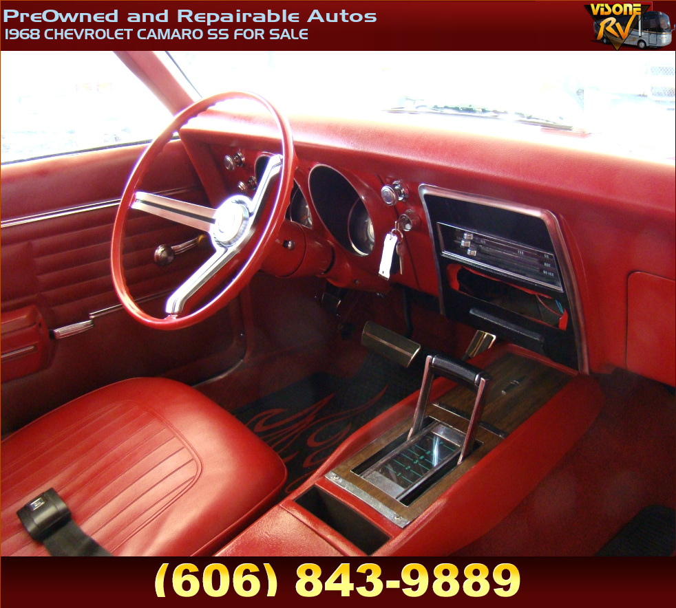 RV Parts 1968 CHEVROLET CAMARO SS FOR SALE PreOwned and Repairable