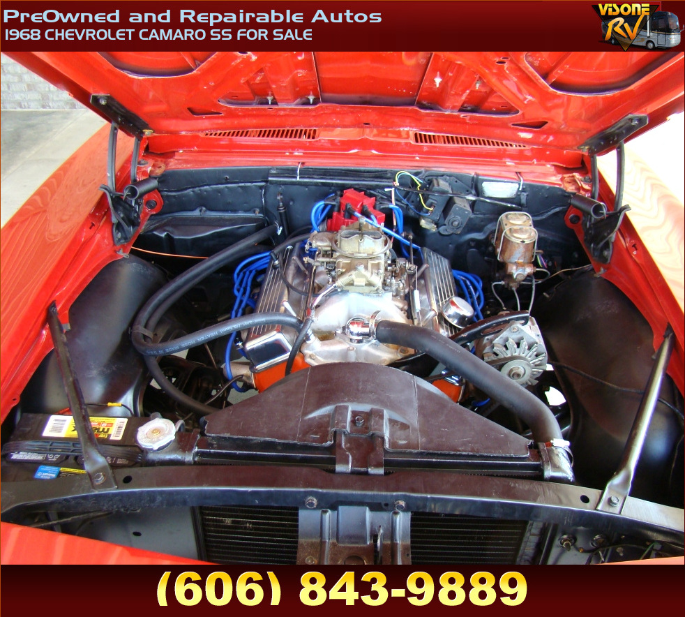 RV Parts 1968 CHEVROLET CAMARO SS FOR SALE PreOwned and Repairable