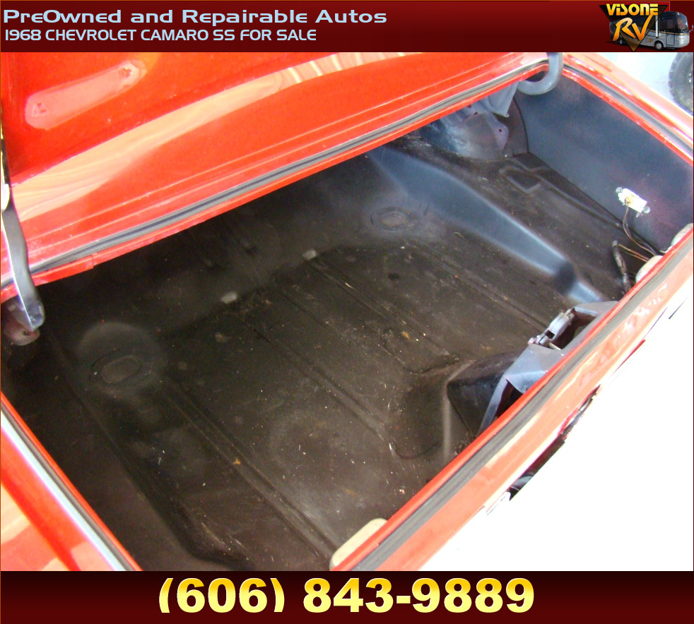 RV Parts 1968 CHEVROLET CAMARO SS FOR SALE PreOwned and Repairable