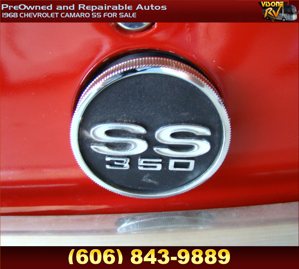 RV Parts 1968 CHEVROLET CAMARO SS FOR SALE PreOwned and Repairable