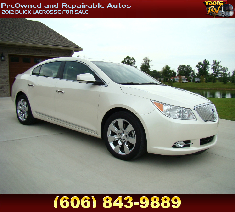 RV Parts 2012 BUICK LACROSSE FOR SALE PreOwned and Repairable Autos