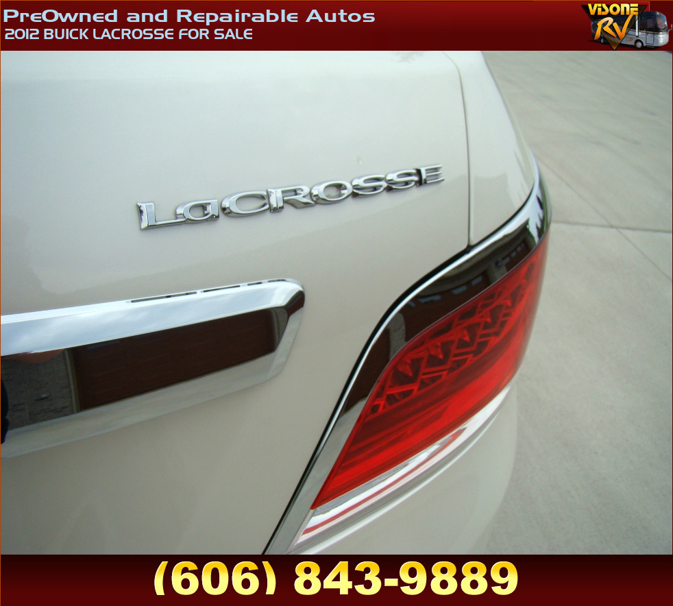 RV Parts 2012 BUICK LACROSSE FOR SALE PreOwned and Repairable Autos